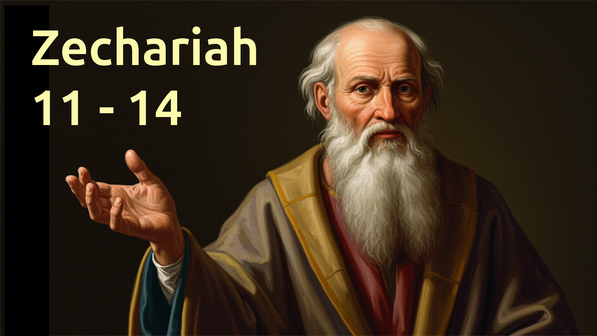 An illustration of an old man in robes and with the title text.