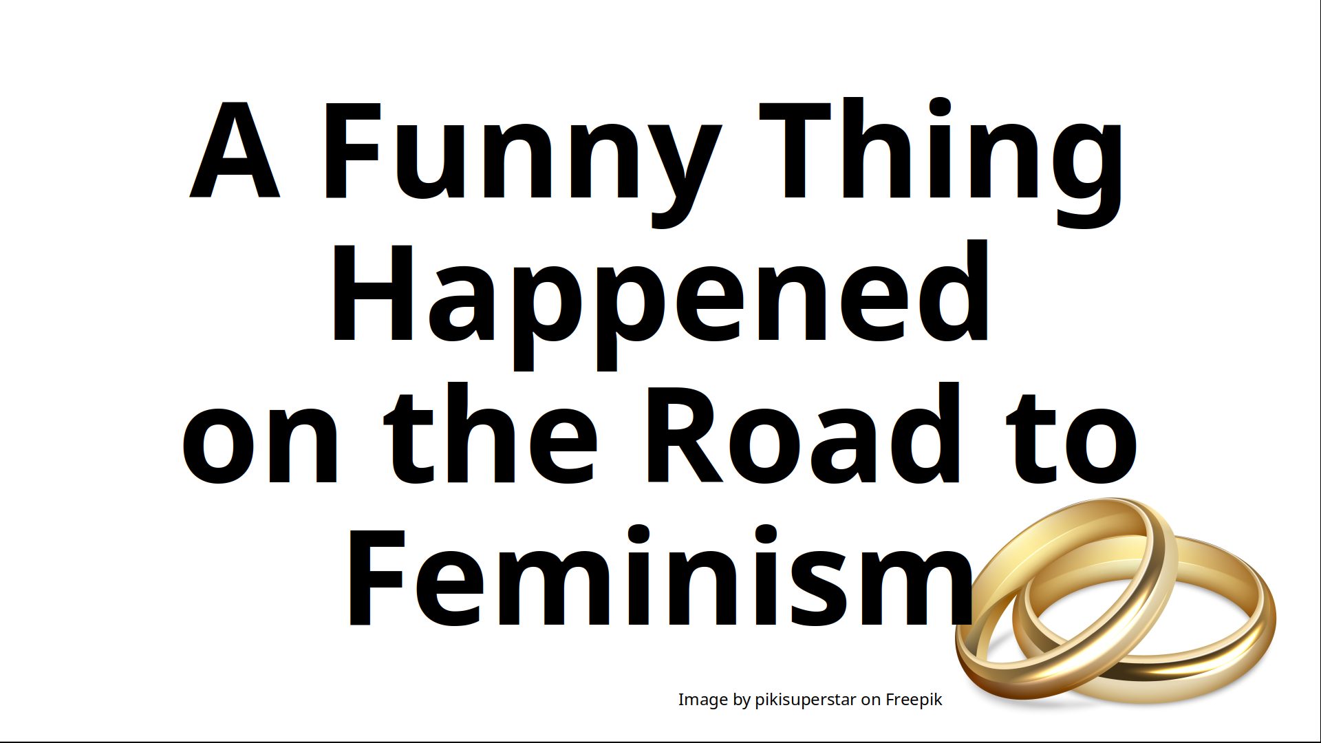 The title of the study and in the background, 2 gold wedding rings, one leaning on the other.