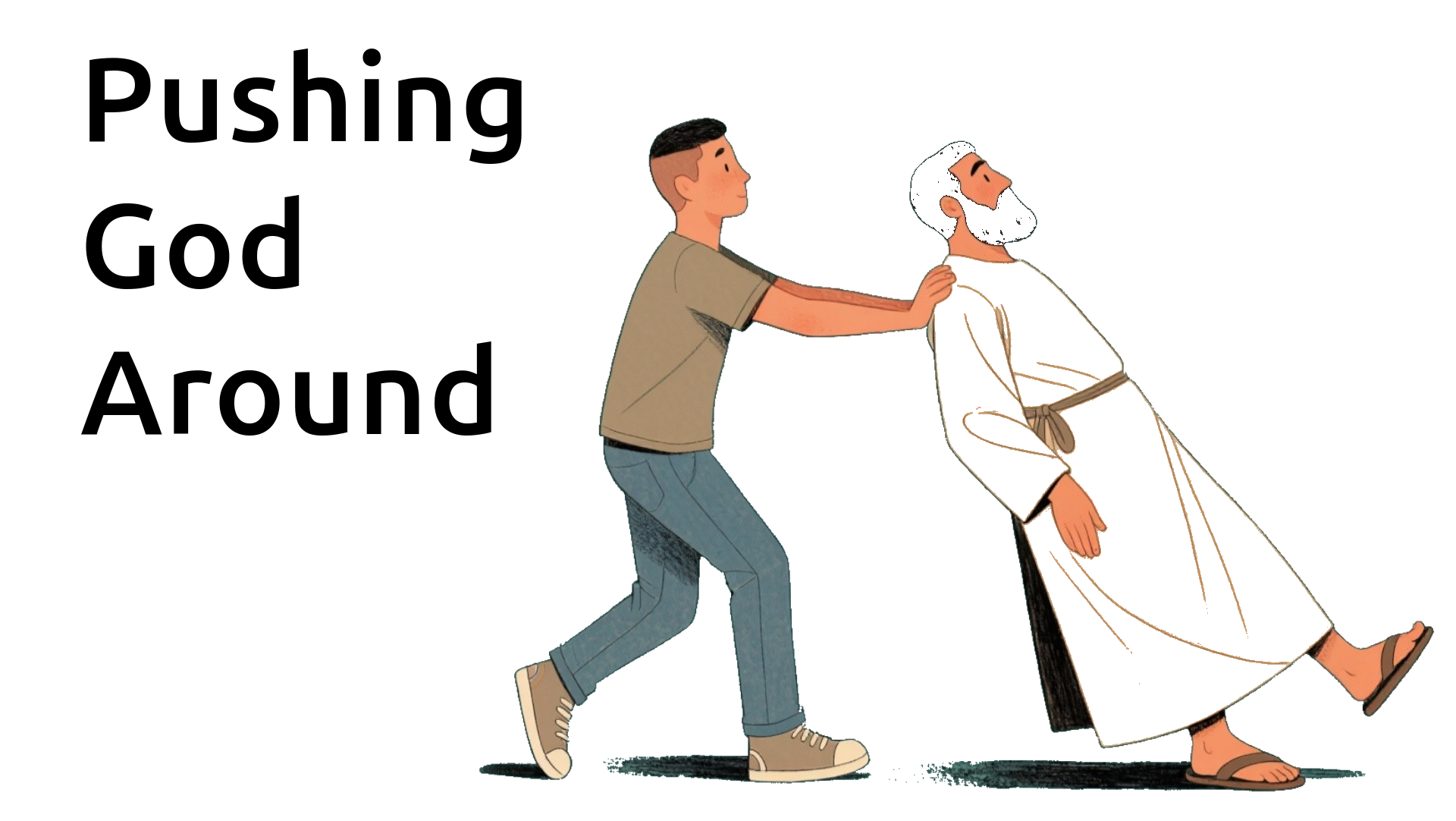 A picture of a man walking away. Ahead of him is a path he does not know.