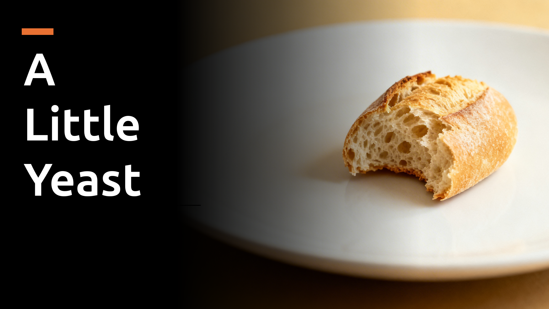 A photo of a remnant of a piece of bread sitting on a plate.